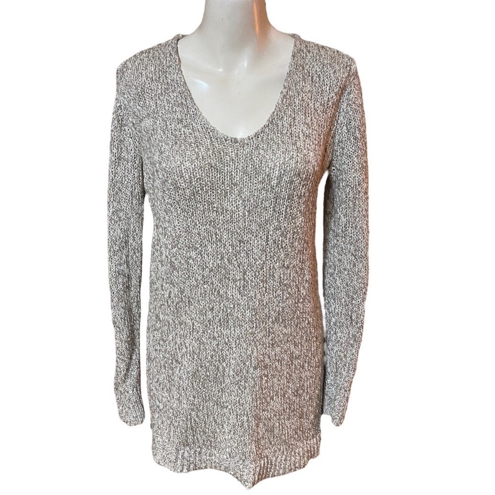 Loft Scoop Two Toned Neck Sweater Size M